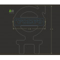 WTE Volvo Dashboard Logo met Oranje of Blauw LED 1/14