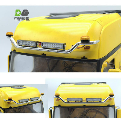 WTE Alu Roof Bar with 2 LED Light Bars for Mercedes Actros 1/14