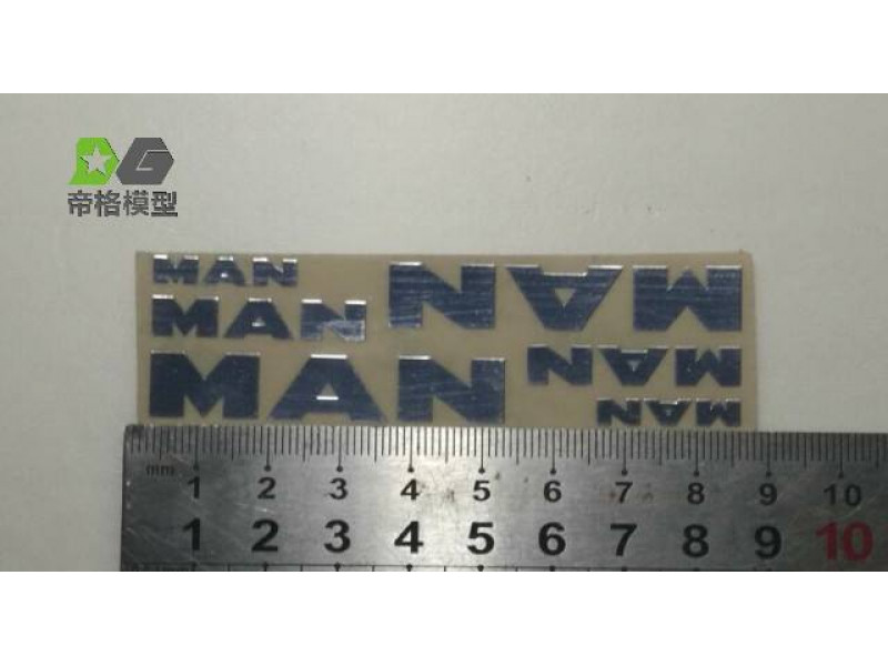 WTE Metalen Sticker MAN TGX Logos 1/14