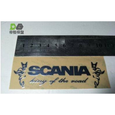 WTE Metalen Sticker Scania King of the Road Groot 1/14
