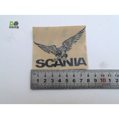WTE Metalen Sticker Scania Griffioen Vogel Groot 1/14