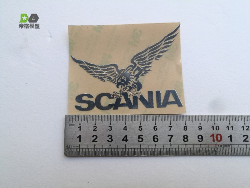 WTE Metalen Sticker Scania Griffioen Vogel Groot 1/14