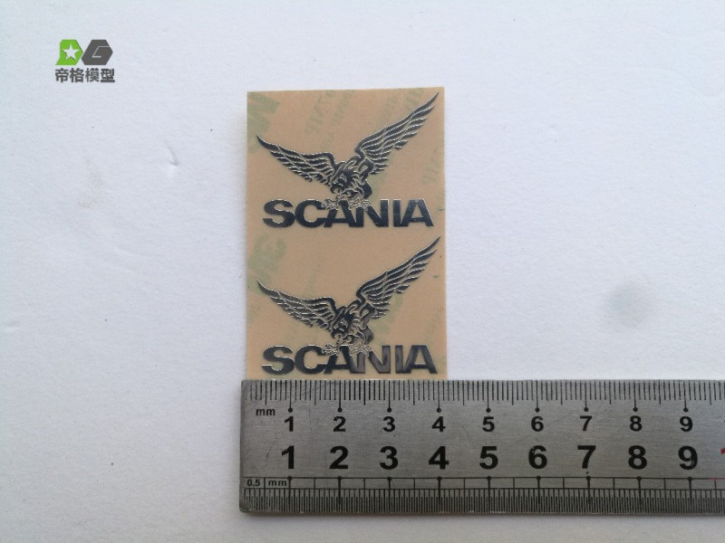 WTE Metalen Sticker Scania Griffioen Vogel klein 1/14