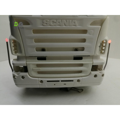 WTE Scania Pole Boundary Lights 93mm Red V8 Logo 1/14