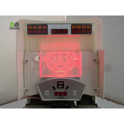 WTE Scania V8 Logo with LED Lights Red Large 1/14