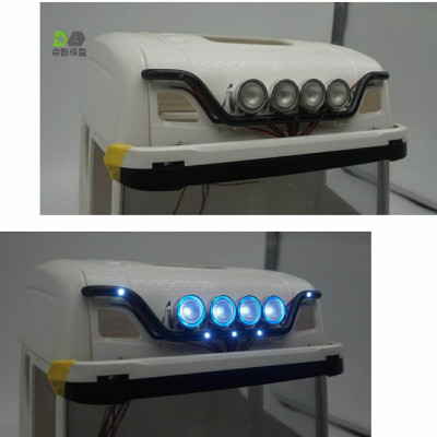 WTE Roofbar 4 Round Beamlights for Scania 770S 1/14 - Black