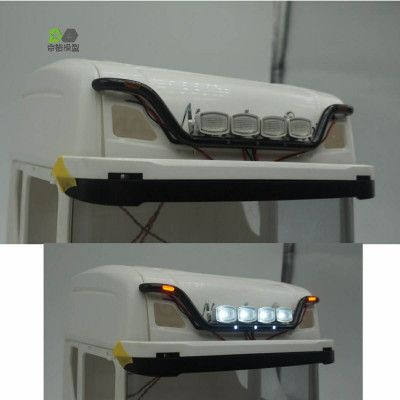 WTE Roofbar with 4 Beamlights for Scania 770S 1/14 - Black