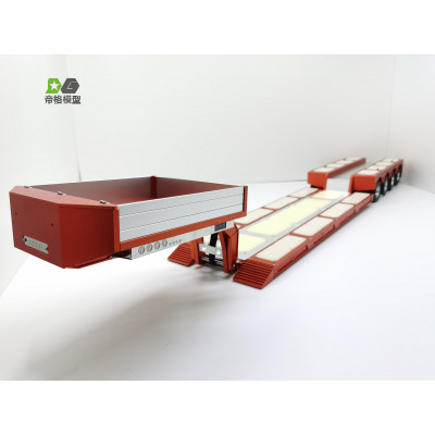 WTE 4 Axle Low Loader Trailer 1/14 - Red