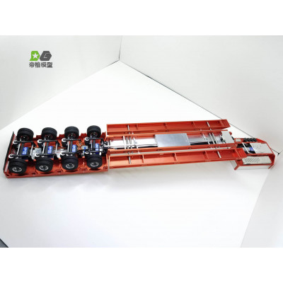 4 Axle Low Loader Trailer 1/14 - Blue