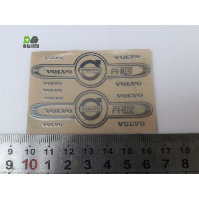 WTE Metalen Stickers Volvo Logo Ovaal 1/14