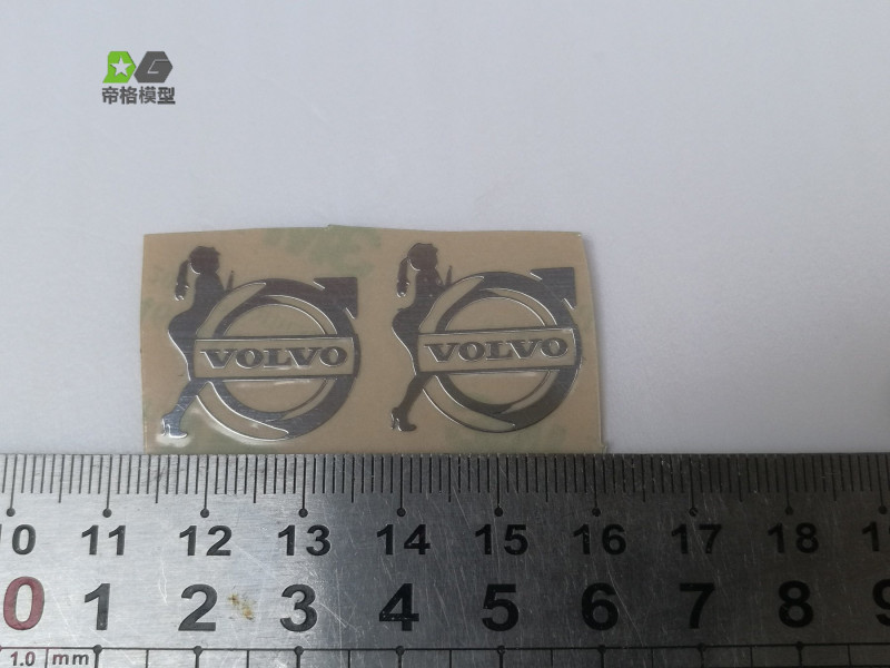 WTE Metalen Stickers Volvo Logo Rond met Vrouw 1/14
