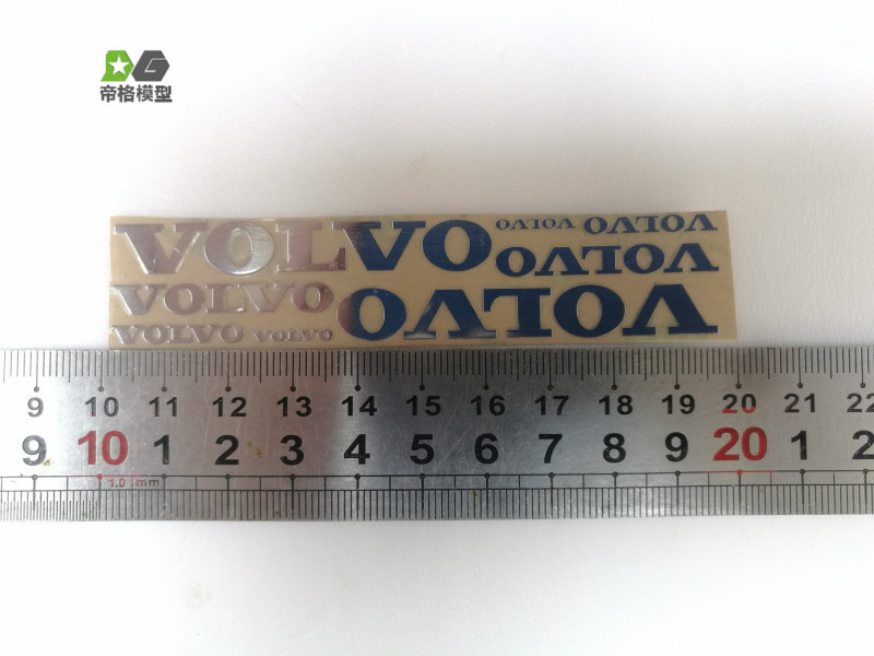 WTE Metalen Stickers Volvo Logo Meerdere Afmetingen 1/14