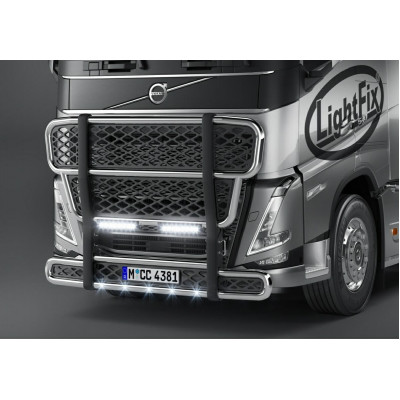 WTE Metalen Bullbar met 2 LED Balken voor Tamiya Volvo FH16