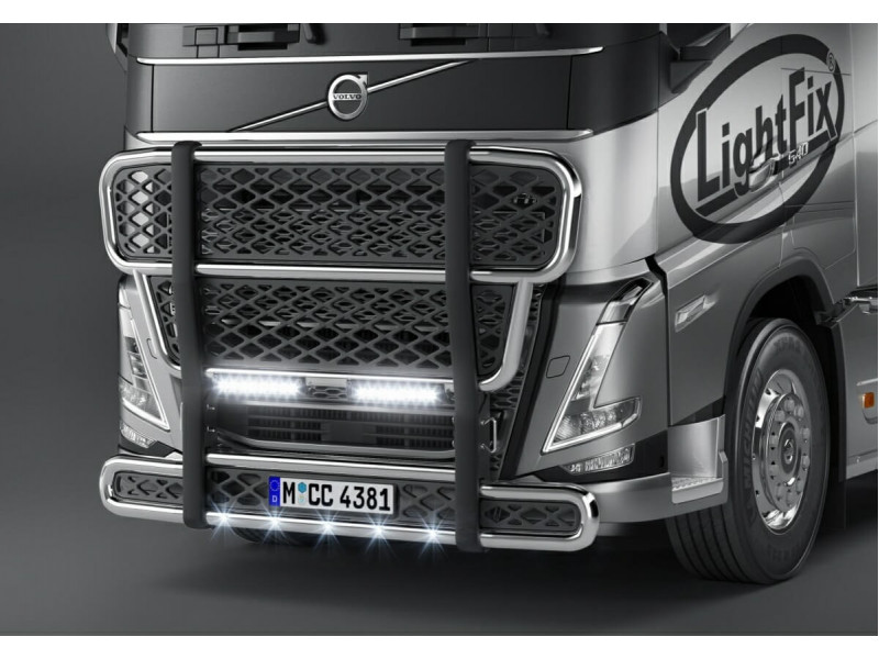 WTE Metalen Bullbar met 2 LED Balken voor Tamiya Volvo FH16