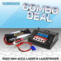 Gens Ace Bashing 3S 5500mAh LiPo Accu/Lader Combo Deal