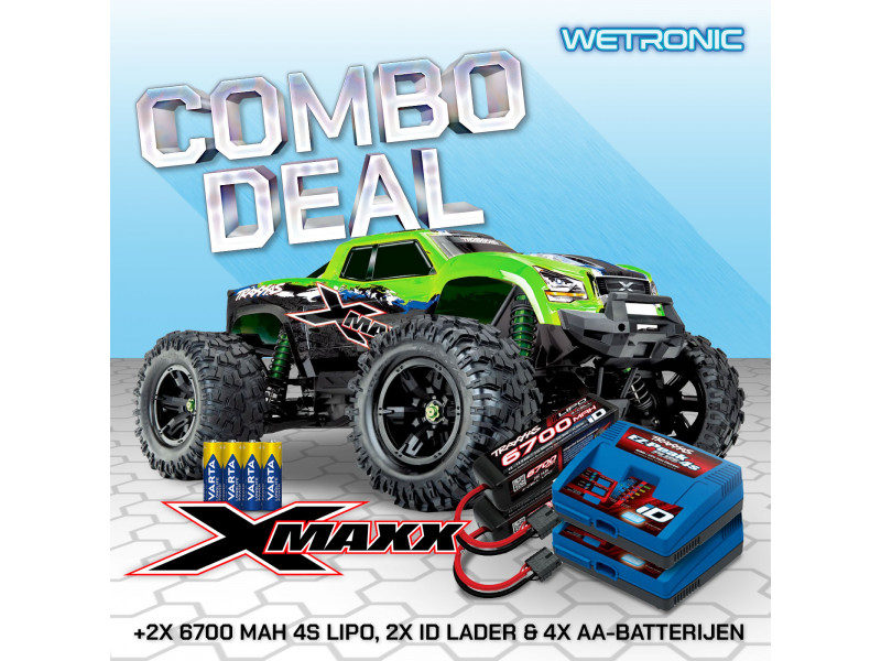 Traxxas X-MAXX 8S Monstertruck + Power Pack 100% RTR - Groen