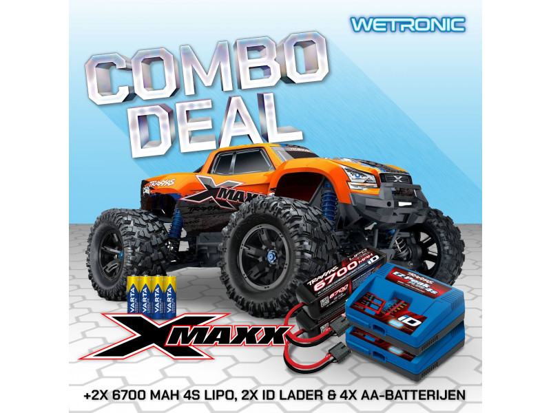 Traxxas X-MAXX 8S Monster Truck + Power Pack 100% RTR - Oranje