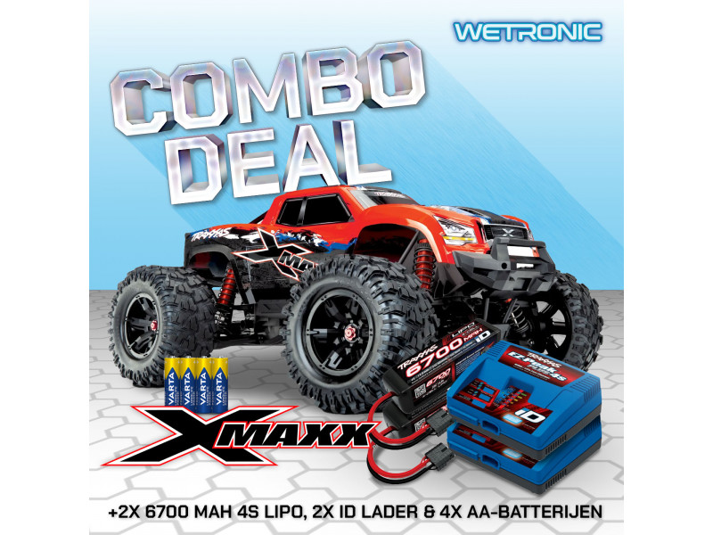 Traxxas X-MAXX 8S Monster Truck + Power Pack 100% RTR - Rood