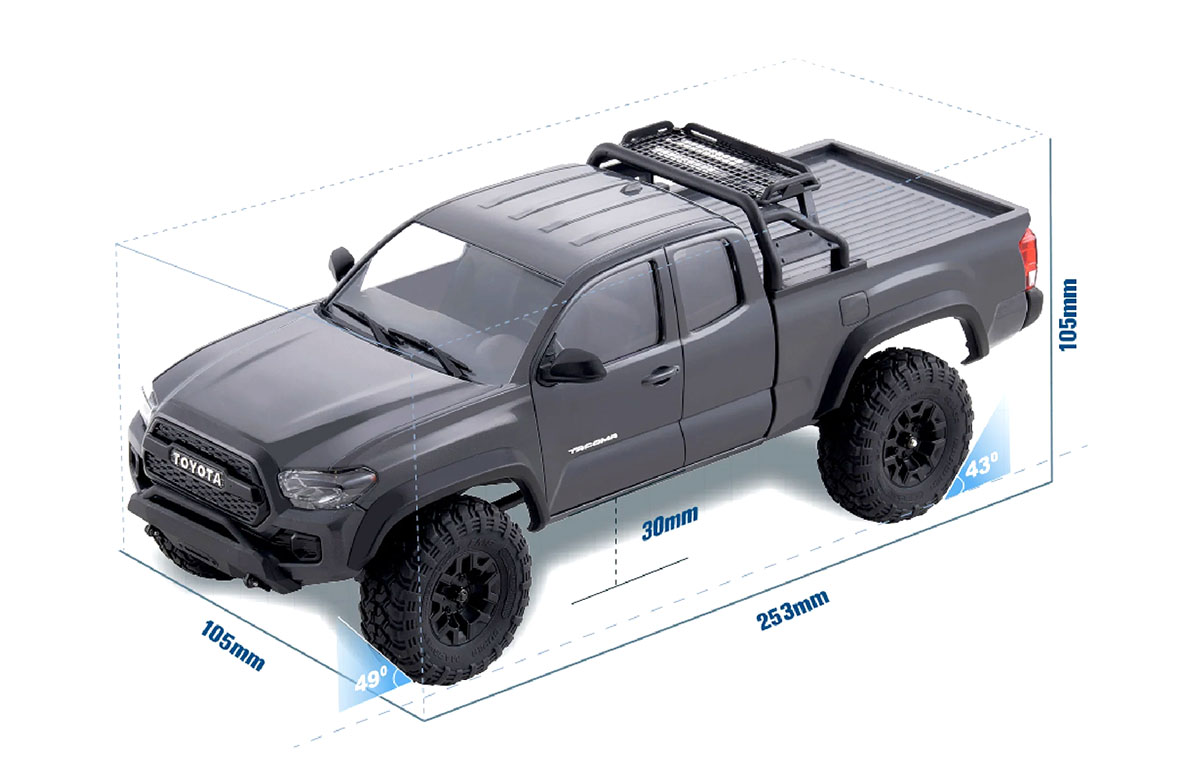 FMS FCX24M Toyota Tacoma 1/24 Crawler 100% RTR - Rood